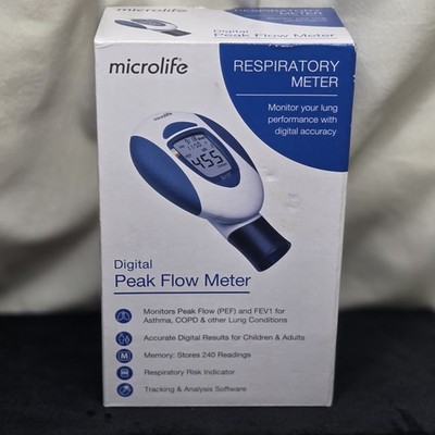 Microlife PEF 1 Digital Peak Flow FEV1 Meter Asthma COPD Monitor Brand New
