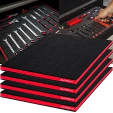 ONREVA Tool Box Foam 4Pack 22x18x1 inch, Inserts for Red with Black