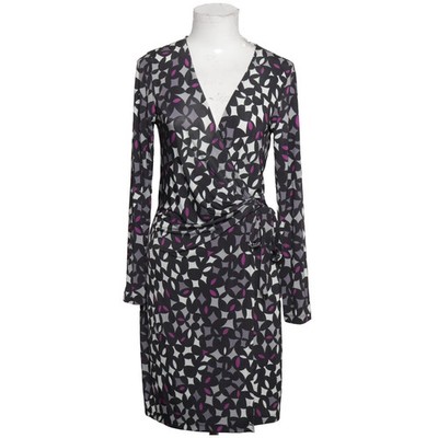 Gina Laura, Wickelkleid, Größe: S, Schwarz/Weiß/Lila, Elasthan/Polyester #b00