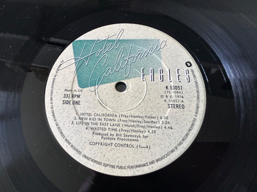 The Eagles - hotel california LP UK 1976 Asylum orig + inner + poster ALLEN - Imagen 2 de 9