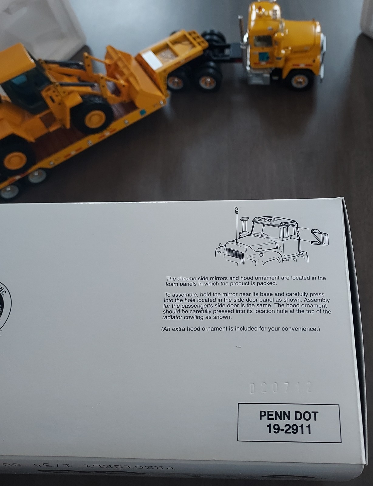 First Gear Penn DOT Mack R-Model Tractor w/Lowboy 1:34 & Loader Special Pairing!