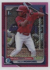 2024 Bowman Chrome Prospects Mega Box Fuchsia Mojo Refractor Felix Morrobel 1dl2