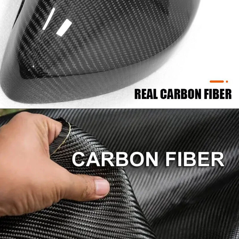 Capa espelhada lateral externa de carro fibra de carbono real para Audi S3 A3 RS3 2014-2020 - Imagem 2 de 4