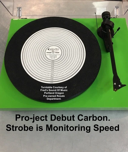 ALL SPEEDS Turntable Strobe Disc Mat Best RPM Disk Made In USA 60Hz sku6398