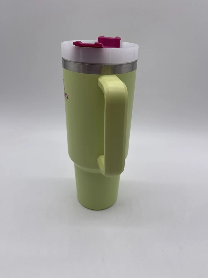 Stanley 40 oz  Travel Water Tumbler Bottle Green Hot Pink Great Clean Condition - Image 4 of 4