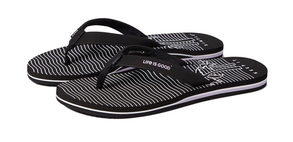 Woman Reef X Life Is Good Flip Flop Sandal CI7222 Color Black