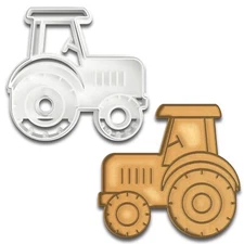 Farm Tractor Cookie Cutter, 4.25x3.85" - (Random Colors)