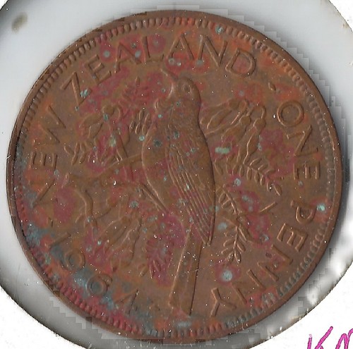 Coin New Zealand 1 Penny 1964 KM24.2 - Picture 3 of 3