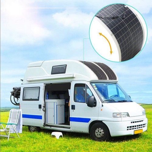 200W Flexibel Monokristallin Solarpanel 12V Solarmodul für Wohnmobil Auto Camp - Bild 10 von 12