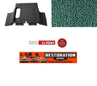 <!--F#f_0-->HOLDEN FE FC SEDAN BOOT MOULDED GREEN LOOP CARPET with spare wheel cut out<!--F/-->