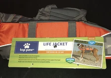 TOP PAW Adjustable DOG LIFE JACKET Medium For dogs 30-55 lbs. Brand new