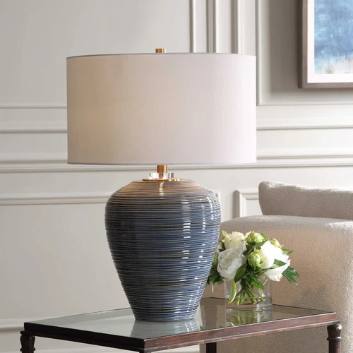 MOHER CERAMIC ACCENT TABLE LAMP UTTERMOST 30359 - Picture 1 of 6
