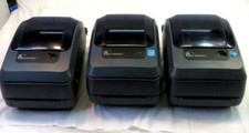 Zebra GX430t Desktop Thermal Label Printer, Lot of 3, FOR PARTS/ REPAIR
