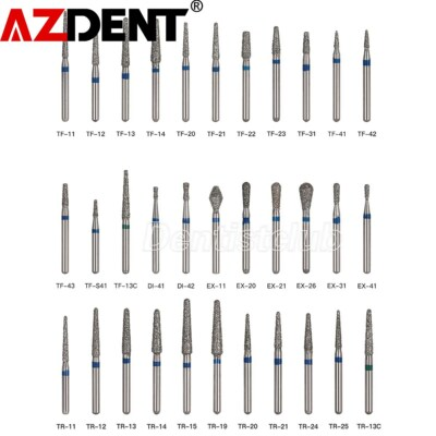 #ad AZDENT Dental Diamond Burs FG Coarse Fine Short Shank for High Speed Handpiece $0.99