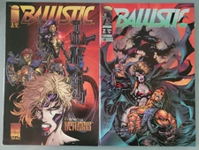 BALLISTIC #1 & 2 (1995) IMAGE COMICS WETWORKS! MICHAEL TURNER COVER & ART!