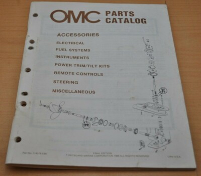 OMC Accessories Parts Catalog 1986 Johnson Evinrude Bootsmotor Ersatzteilliste