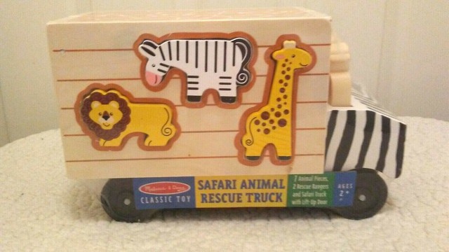 melissa & doug animal rescue wooden play set