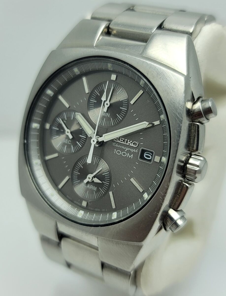 Seiko Chronograph Alarm 7T62 0DK0 Quartz Vintage Men s Watch