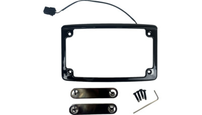 Custom Dynamics Illuminated Radius Black License Plate Frame Harley CVO 23-