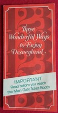 Disneyland Ticket and Parking Information Flyer - Printing 4/73