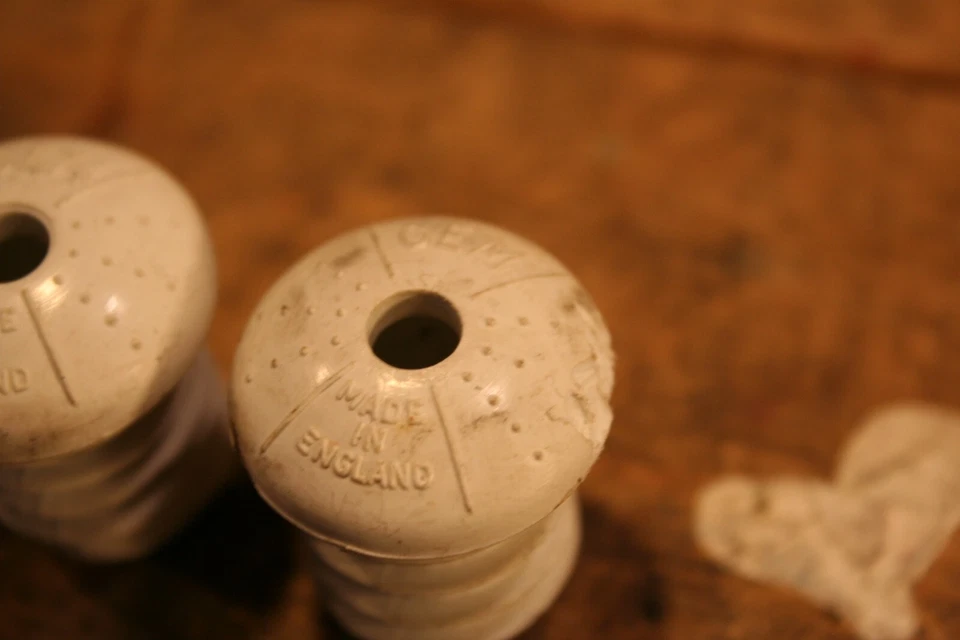 Bicicleta Muscle de Colección GEM Inglaterra Blanco Manillar Barra Extremo Tapones Tapones Tapones Foto 4 de 4