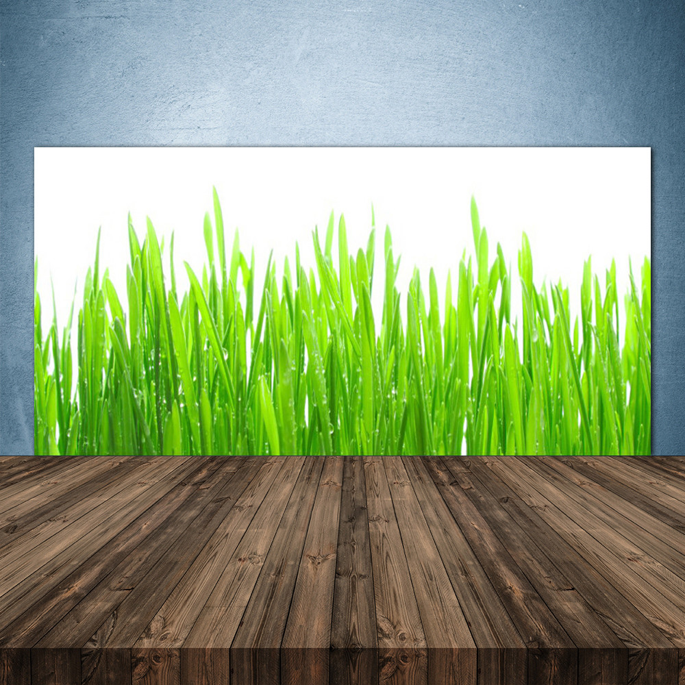 Crédence de cuisine en verre 140x70 Nature Herbe pour protection murale