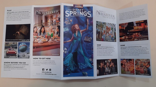 Walt Disney World 50 Aniversario Disney Springs Folletos Guía Mapa 2021 - Imagen 4 de 4