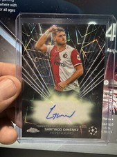 2023/24 Topps Chrome UCC SANTIAGO GIMENEZ Black Lazer Auto SP #BLA-SG