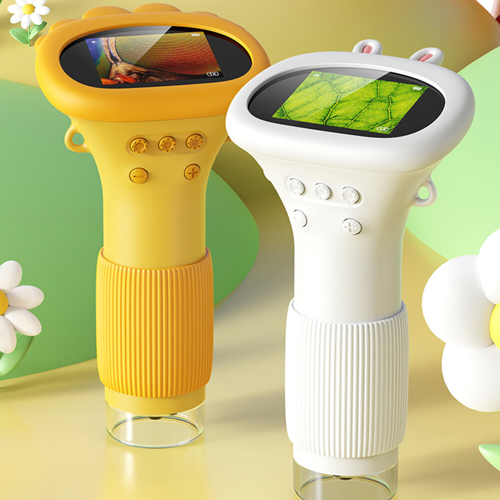 1000X Pocket Microscope for Kids 2 Inch IPS Screen Mini Portable Microscopes