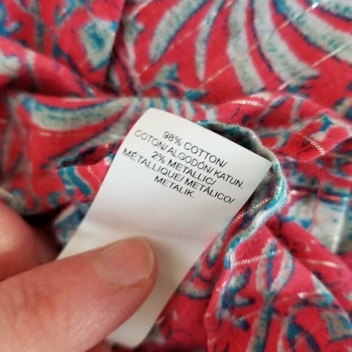 New Lucky Brand Women's XL Pink Floral Print Cold Shoulder Blouse Top NWT - Picture 4 of 5