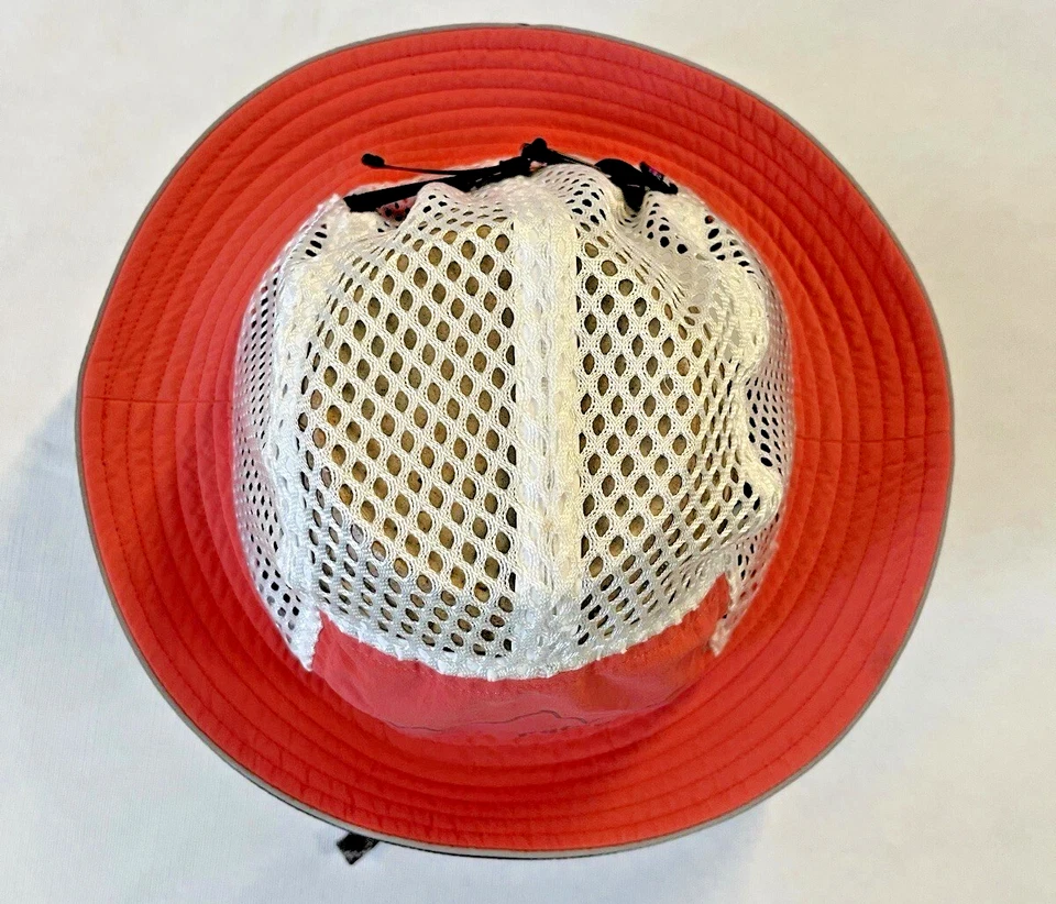 Coral Patagonia Mesh Bucket Hat cap unisex mens nylon duckbill Fitz Roy Skyline - Image 4 of 4