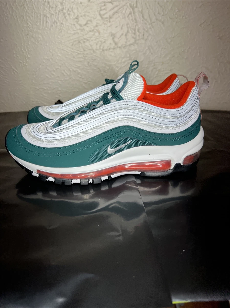 No haga donde quiera ambición Nike Air Max 97 &#039;Miami Dolphins&#039; 921522-300 GS Size 3.5Y | eBay