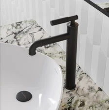 Swiss Madison Avallon Single Handle Sink Faucet 1 Hole Matte Black SM-BF91BM New