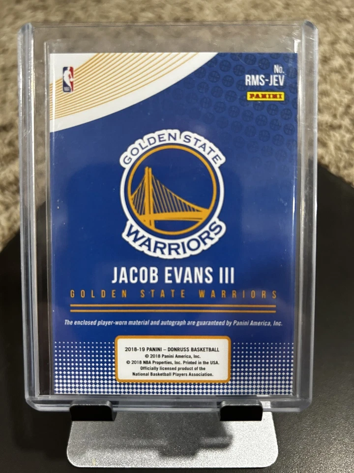 2018-19 Panini Donruss Material Signatures /99 Jacob Evans III Rookie Auto RC - Image 2 of 2
