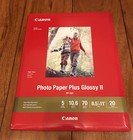 NEW Canon Inkjet Photo Paper Plus Glossy II PP-301 20 Sheets 8.5" x 11"