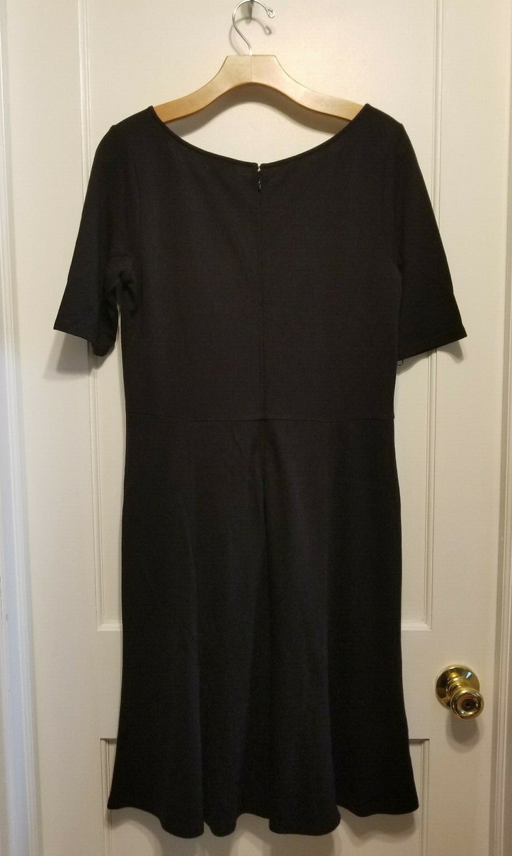 Ann Taylor Fit and Flare Dress, Black, Rayon Blend, Size 10, NWT | eBay