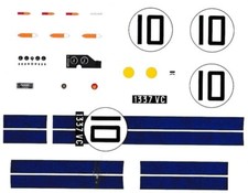 Decal 1/43 Jaguar Ty.E CUNNINGHAM Le Mans '62 10 Accessories dieCast Technomodel