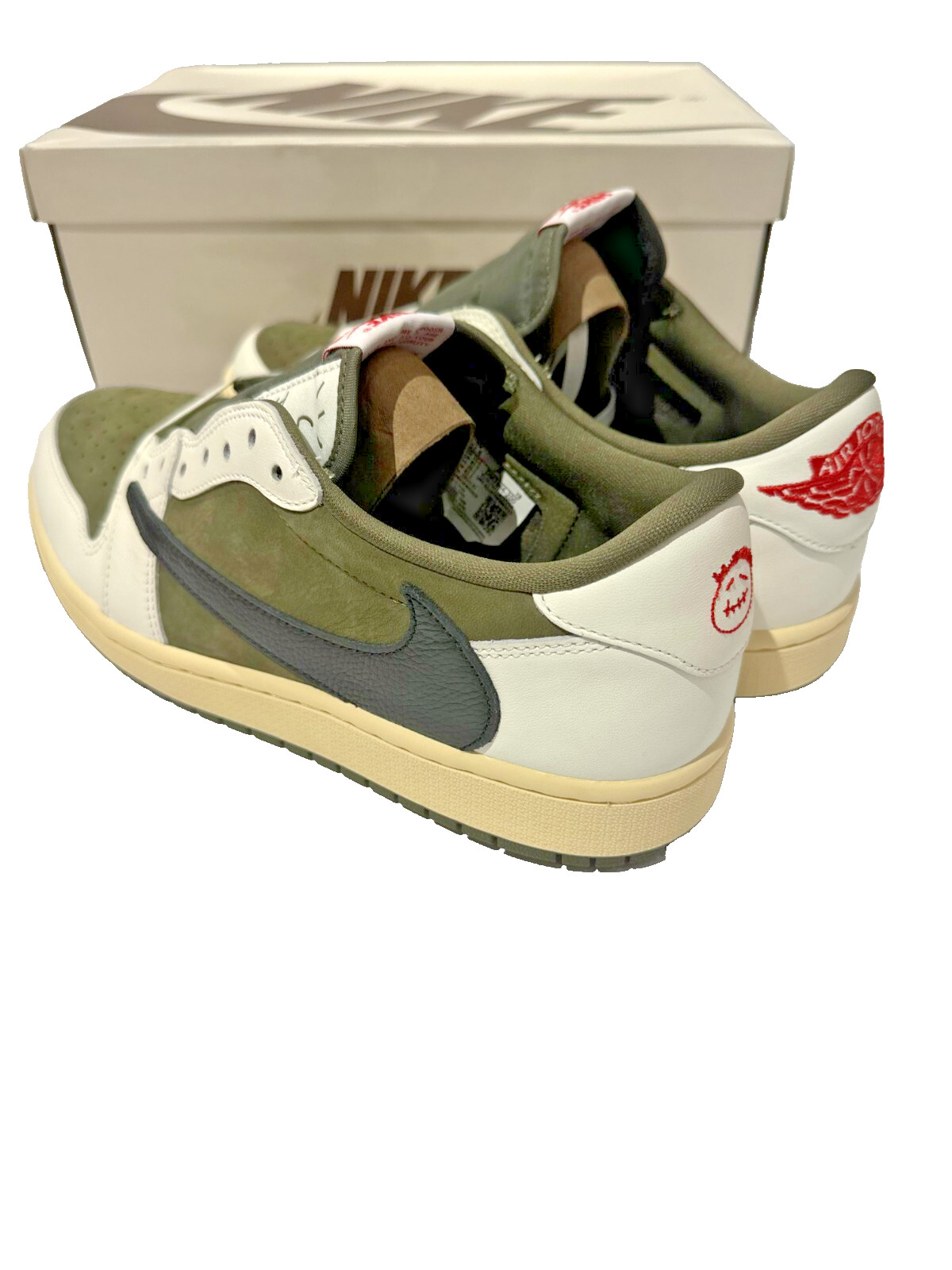 Travis Scott Jordan 1 Medium Olive Size UK10.5, UK 7,7.5,8,8.5,9, 11 & 12 New image 6