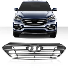 Fit For 2017-2018 Hyundai Santa Fe Sport Front Bumper Upper Grille Assembly