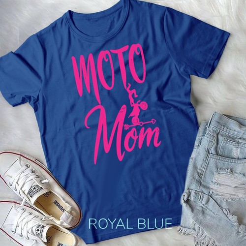 Dirt Bike Mother Motocross Mum Racing Biker Mothers Moto Mom Unisex T-shirt - Picture 7 of 11