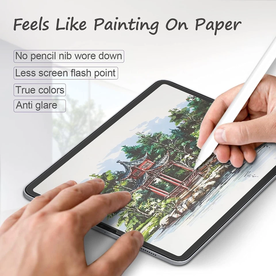 2x Lonfeid Papier Schutzfolie iPad Pro 12.9 Blendfreiem Matt PET zum Zeichnen - Bild 3 von 4