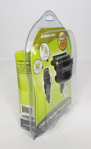 IOGEAR USB To Parallel Printer Cable GUC1284B New Sealed Quick Start Guide CDROM - Picture 2 of 8