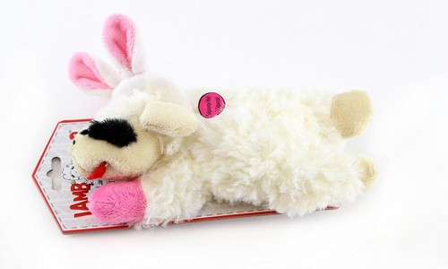 Multipet Lambchop Easter Bunny Ears Bone Pattern 6" Lamb Chop Dog Toy New - 第 1/1 張圖片