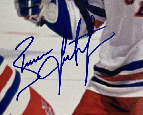 Foto enmarcada firmada por Mark Messier Brian Leetch 16x20 NY Rangers Hof Auto Steiner - Imagen 4 de 8