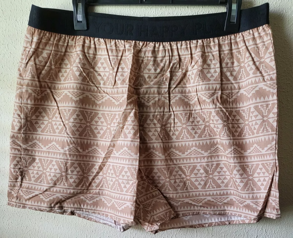 Hollister Gilly Hicks Loose Boxer/ Underwear Light Brown Pattern Size  Medium