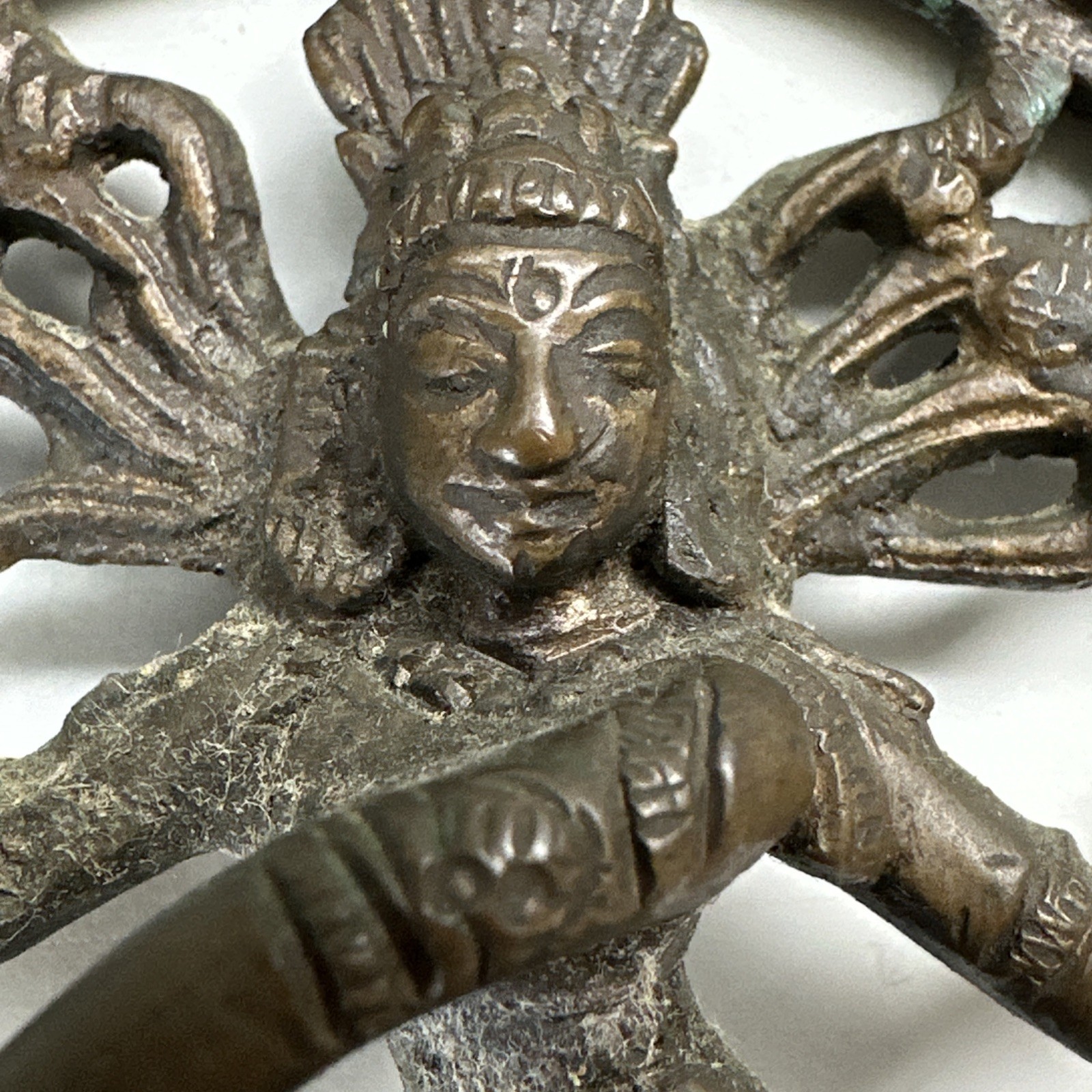 Vintage Shive God Figurine Nataraja Hindu Lord Of The Dance Statue Small 11cm 4