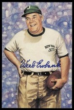 Weeb Ewbank Signed 1992 Goal Line Art GLAC Football Postcard Auto *GL73