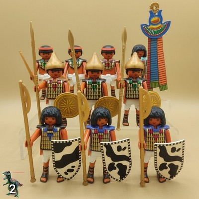 Playmobil esercito-guerrieri egiziani-soldati del faraone-piramide