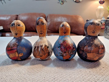 Karen Lee Spencer Painted Gourds Lot of 4