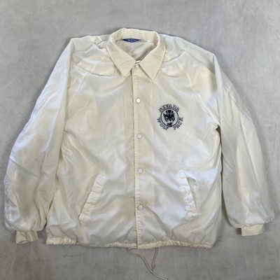 Vintage Nevada Wolf Pack Jacket Mens Large White NCAA College Rainbow Sportswear
